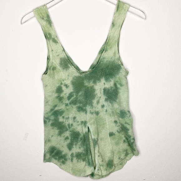 FREE PEOPLE | Green Tie Dye Tank Top - Picture 2 of 5
